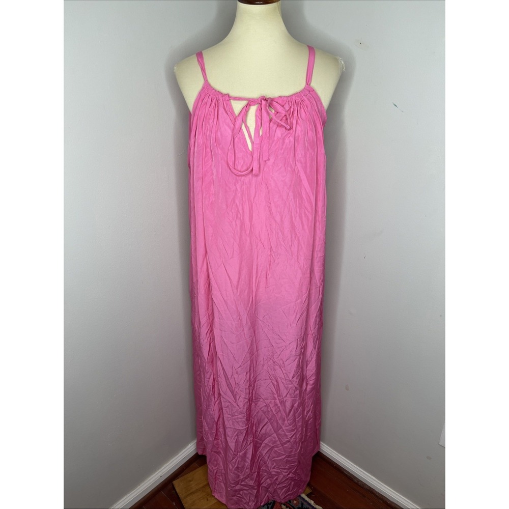 New Mersea Hot Pink The Patio Maxi Dress O/S